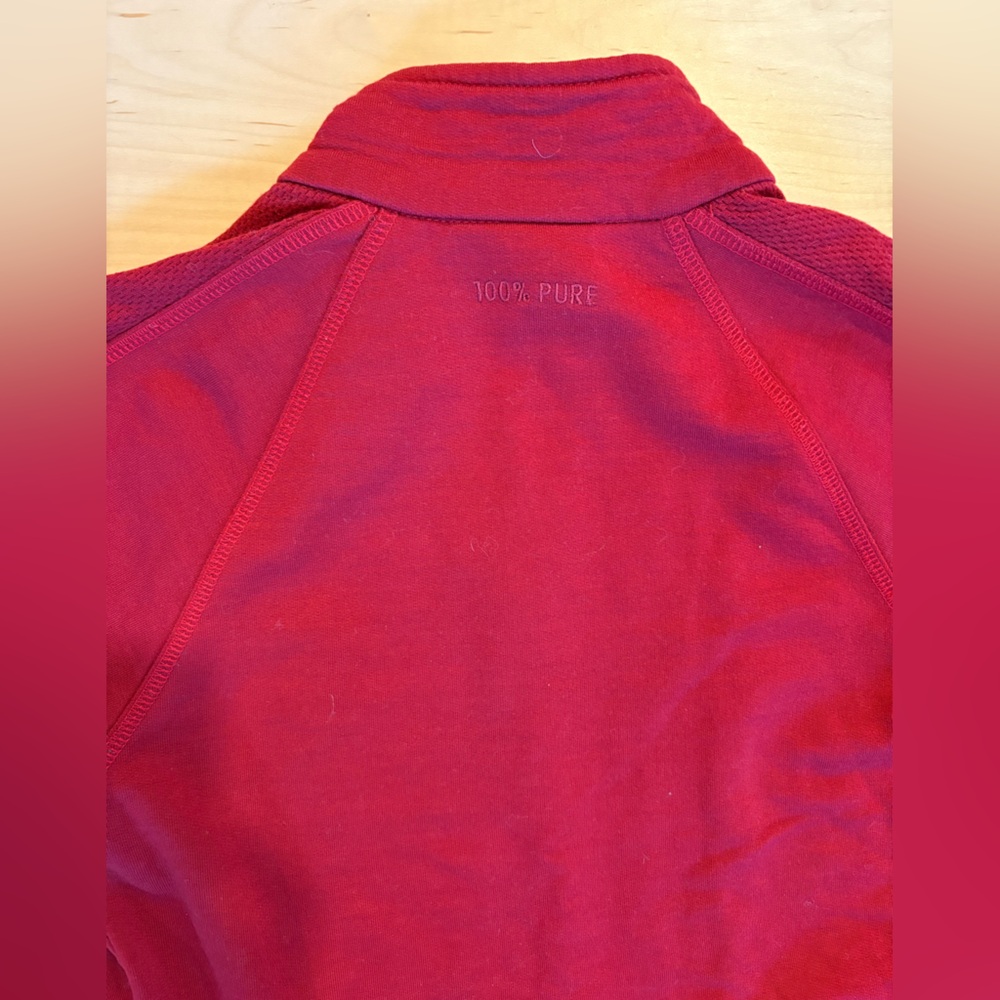 Icebreaker vibrant red wool zip up jacket - Picture 5 of 7